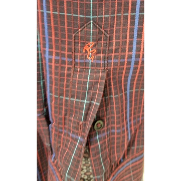 Robert Graham Long Sleeve Button Up Red Blue Knowledge Wisdom Faith Men Sz XL - Picture 5 of 7